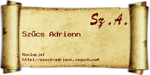 Szűcs Adrienn névjegykártya